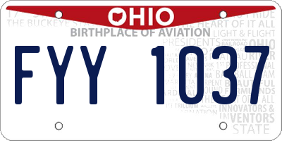 OH license plate FYY1037