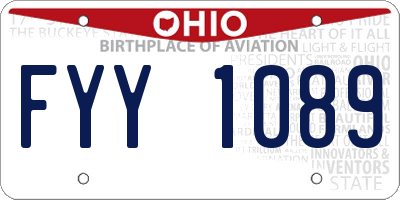 OH license plate FYY1089