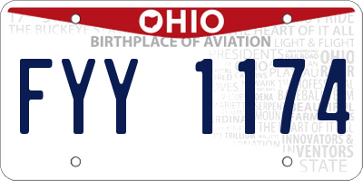 OH license plate FYY1174