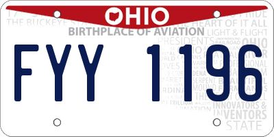 OH license plate FYY1196