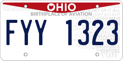 OH license plate FYY1323