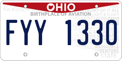OH license plate FYY1330