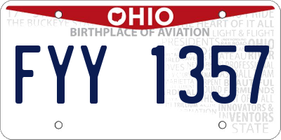 OH license plate FYY1357
