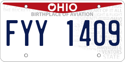OH license plate FYY1409