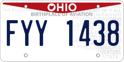OH license plate FYY1438