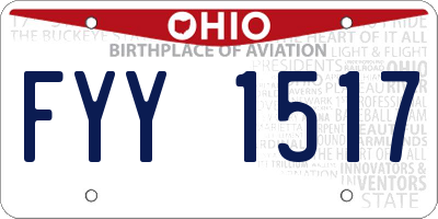 OH license plate FYY1517