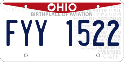OH license plate FYY1522