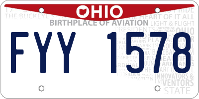 OH license plate FYY1578