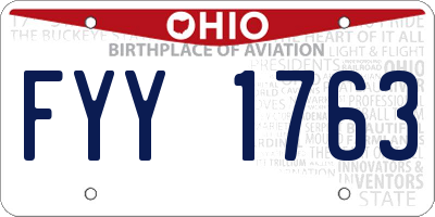 OH license plate FYY1763