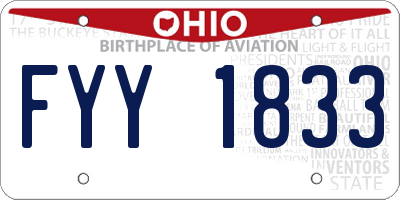OH license plate FYY1833