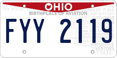 OH license plate FYY2119