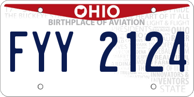 OH license plate FYY2124