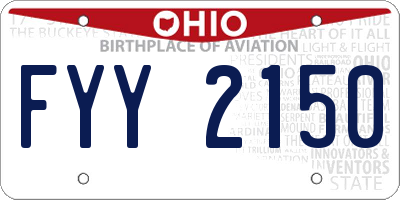 OH license plate FYY2150