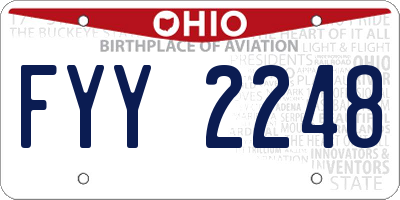 OH license plate FYY2248