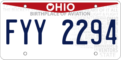 OH license plate FYY2294