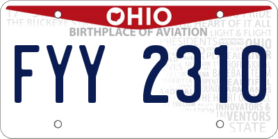 OH license plate FYY2310