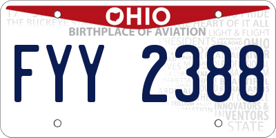 OH license plate FYY2388