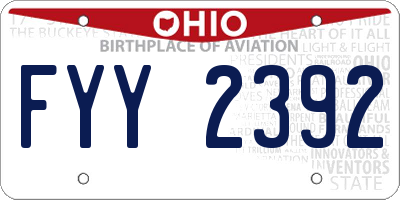 OH license plate FYY2392