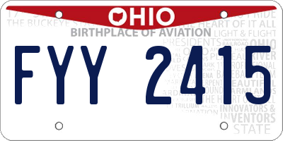 OH license plate FYY2415