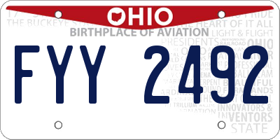 OH license plate FYY2492