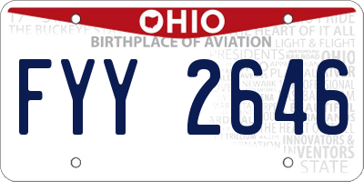 OH license plate FYY2646