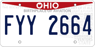 OH license plate FYY2664