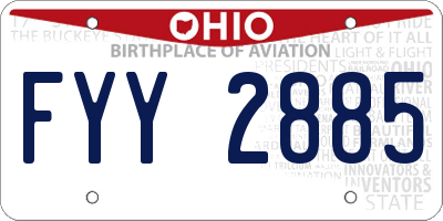 OH license plate FYY2885