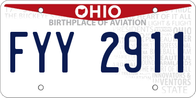 OH license plate FYY2911