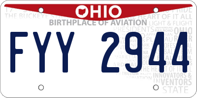 OH license plate FYY2944