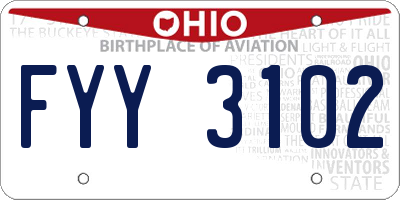 OH license plate FYY3102