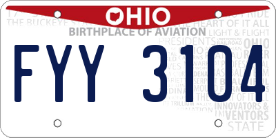 OH license plate FYY3104
