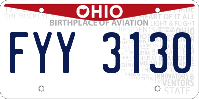 OH license plate FYY3130