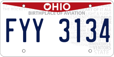 OH license plate FYY3134