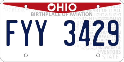 OH license plate FYY3429