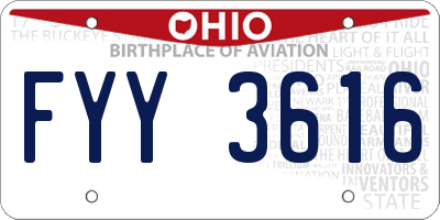 OH license plate FYY3616
