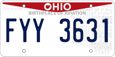 OH license plate FYY3631