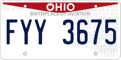 OH license plate FYY3675