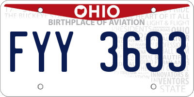 OH license plate FYY3693