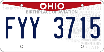 OH license plate FYY3715