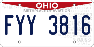 OH license plate FYY3816