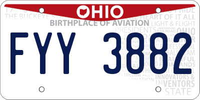 OH license plate FYY3882