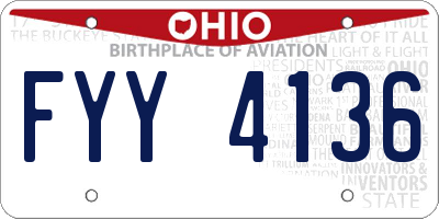 OH license plate FYY4136