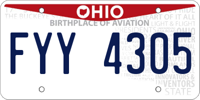 OH license plate FYY4305