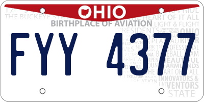 OH license plate FYY4377
