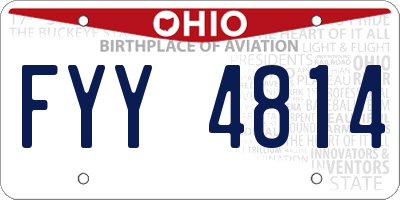 OH license plate FYY4814