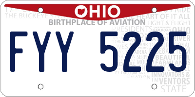OH license plate FYY5225