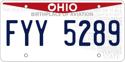 OH license plate FYY5289