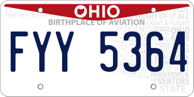OH license plate FYY5364