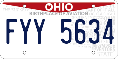OH license plate FYY5634