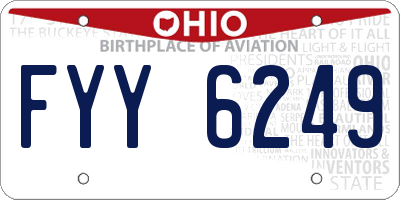 OH license plate FYY6249